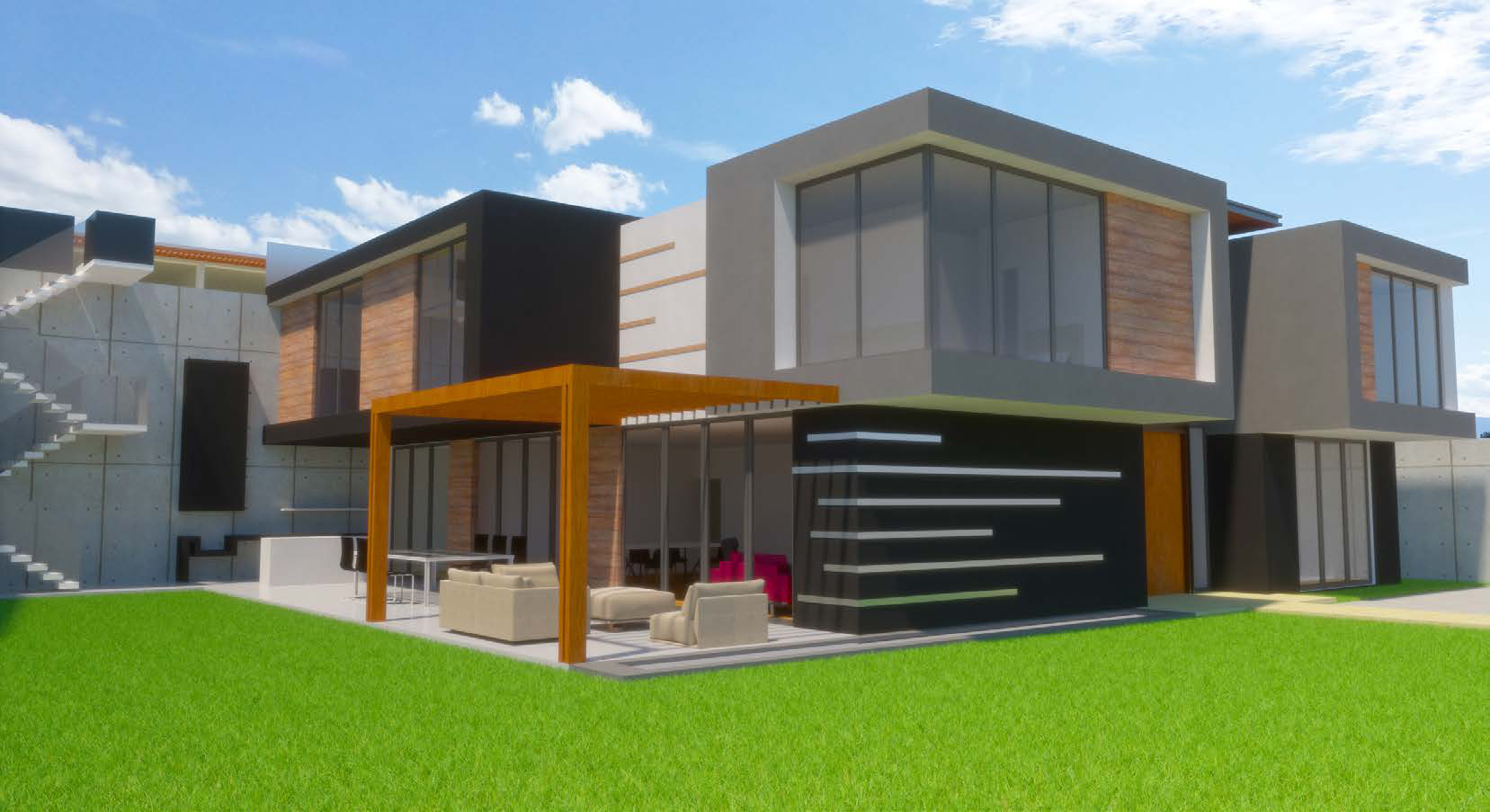 Side elevation with garden