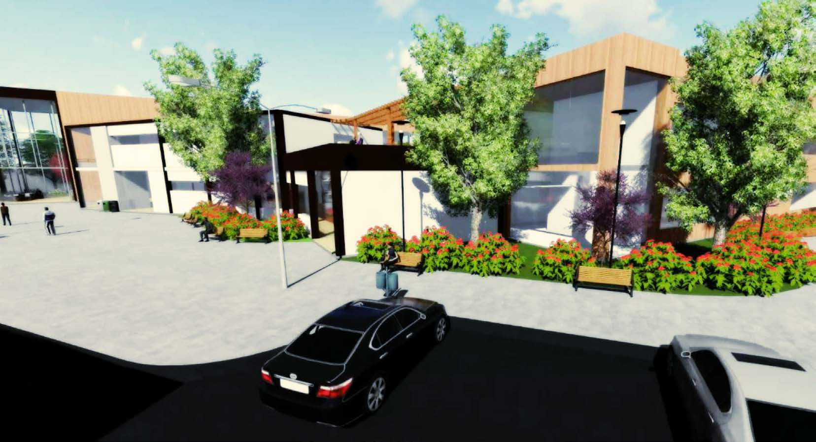 Arrival plaza and entrance