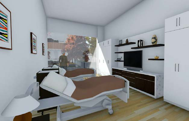 Interior of an accessible resident room